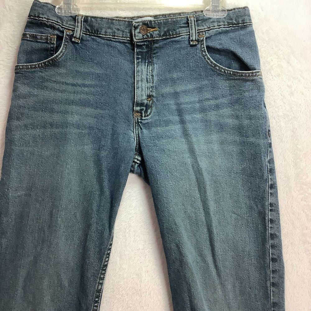 WRANGLER Boys Youth Size 16 Husky Classic Boot Adjustable Waist Blue Jeans - Picture 9 of 10